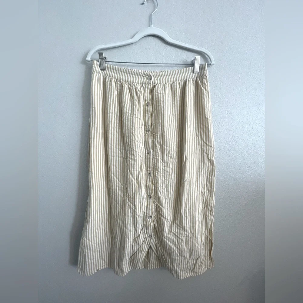 Roolee yellow island striped tea skirt
